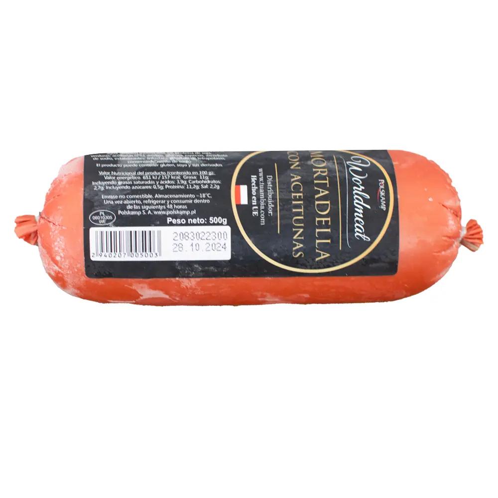 Mortadella con aceitunas, 500gr ¨Worldmeat¨(24 unidades)