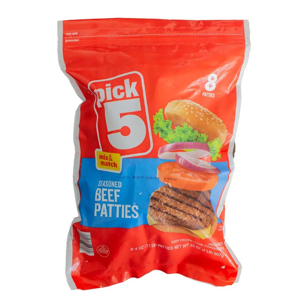 Hamburguesas de res (caja de 16 paquetes de 2 lb)