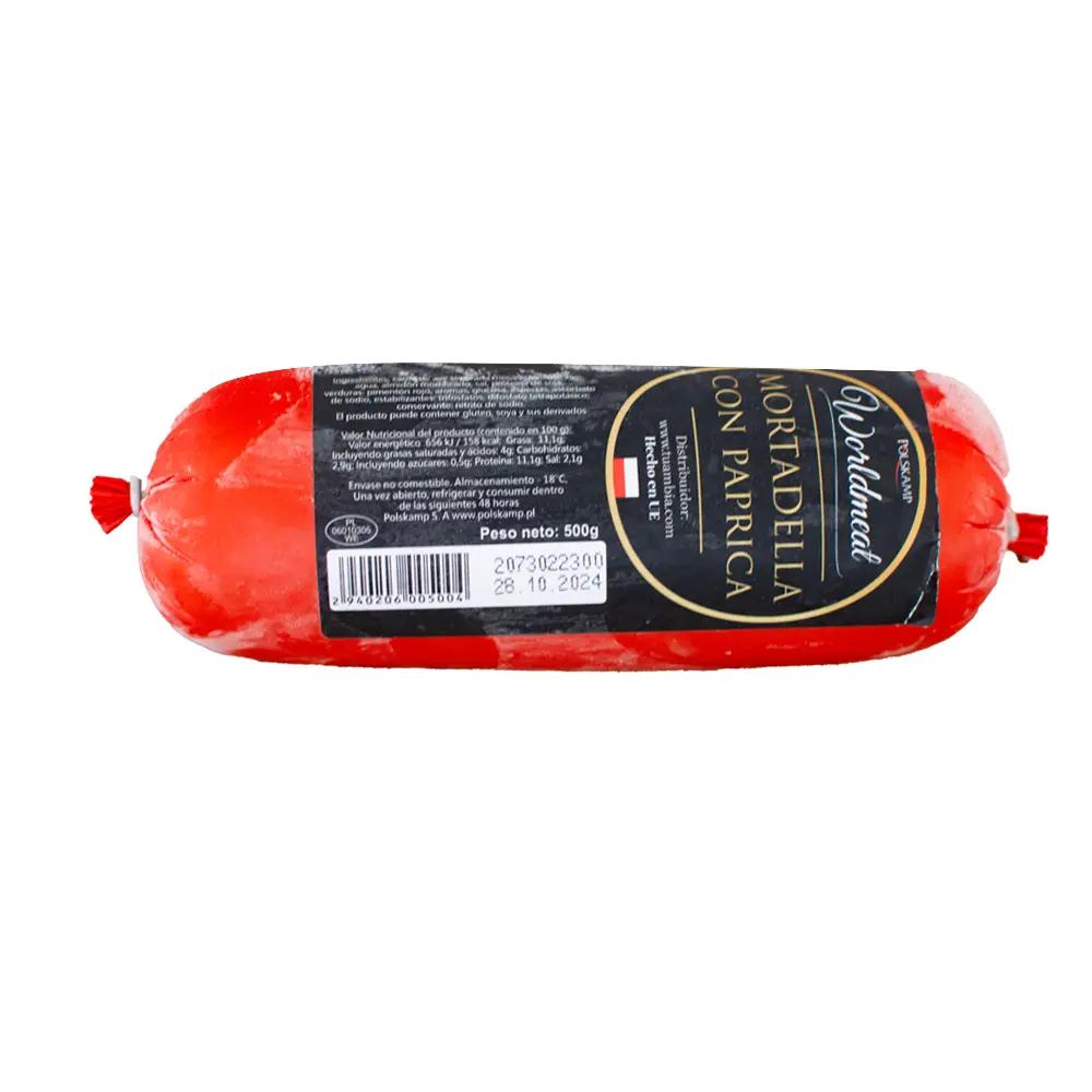 Mortadella con pimientos, 500gr ¨Worldmeat¨(24 unidades)